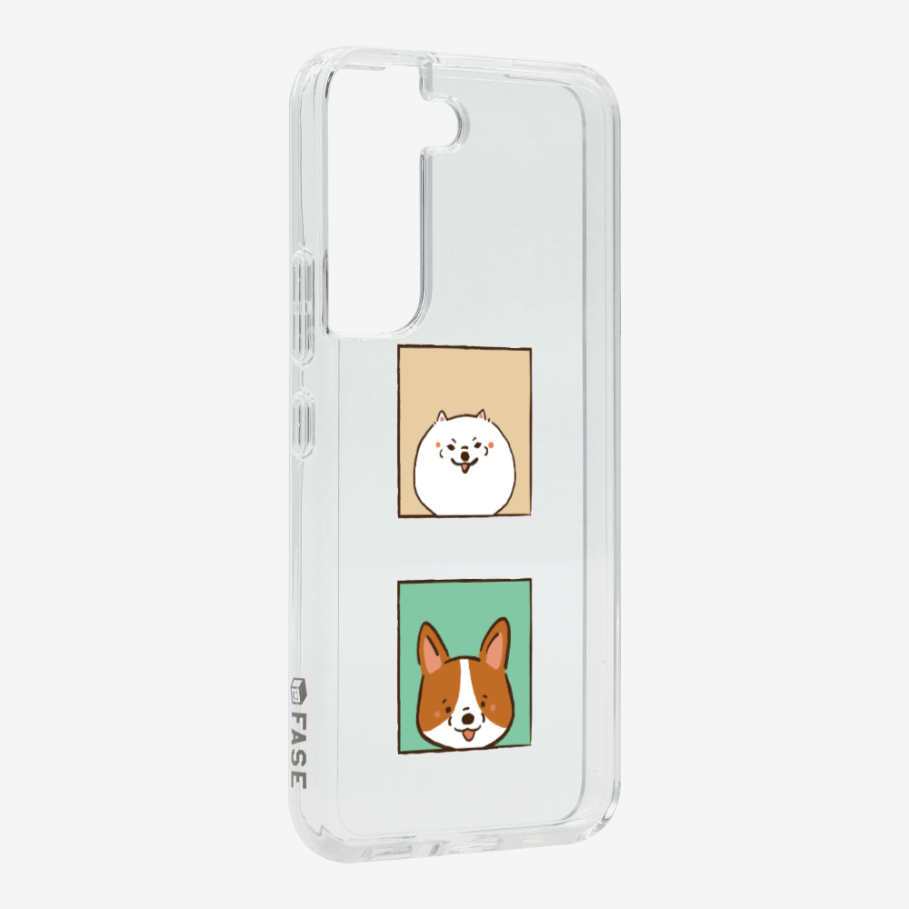 Pomeranian and Corgi Phone Case