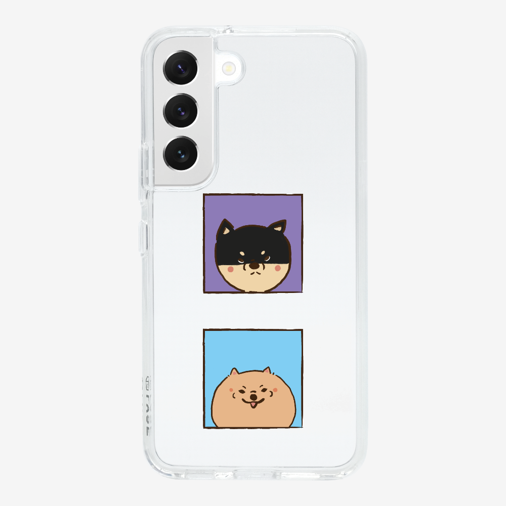 Shiba Inu and Pomeranian Phone Case