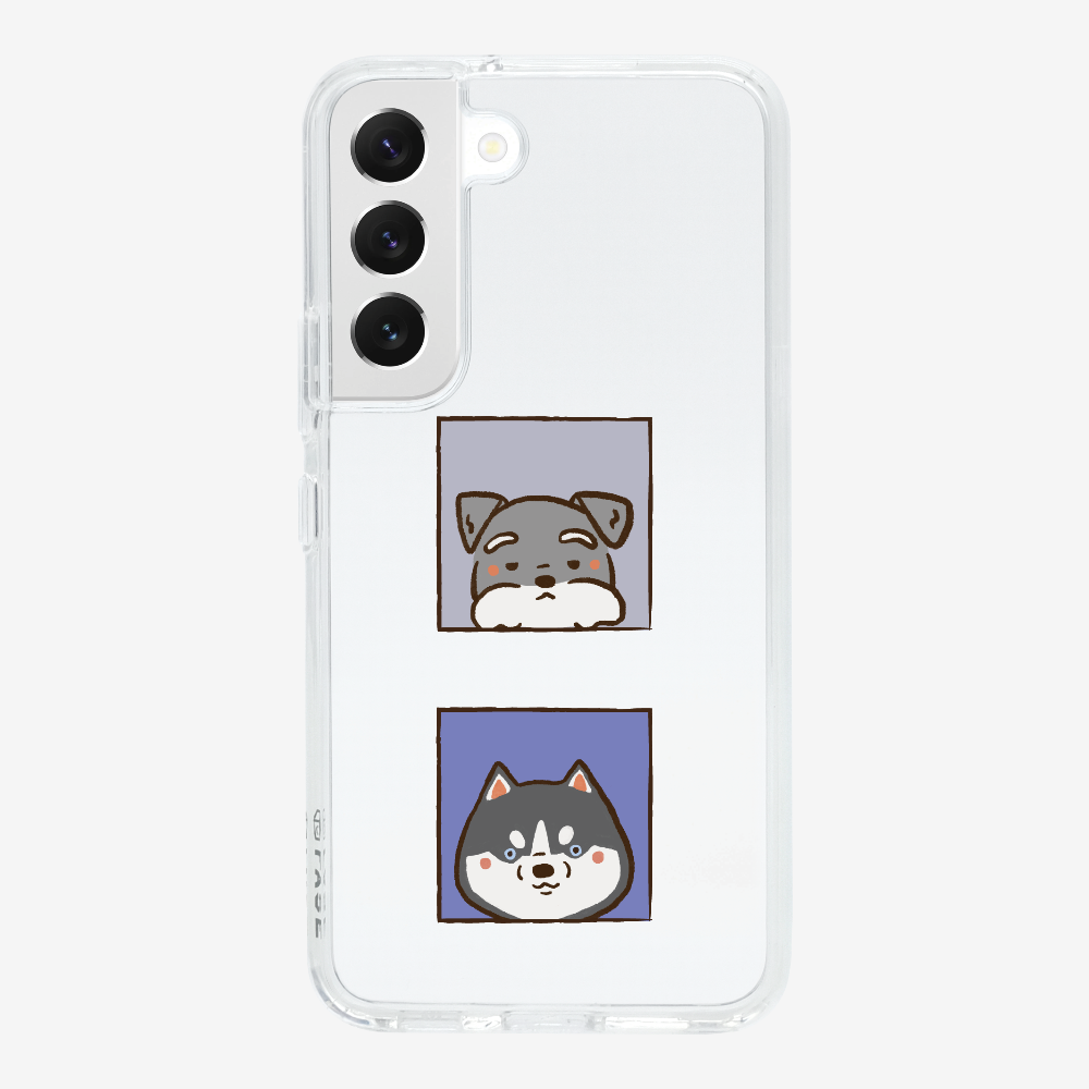 Schnauzer and Husky Phone Case