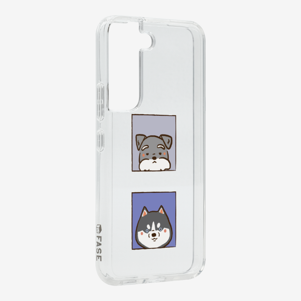 Schnauzer and Husky Phone Case