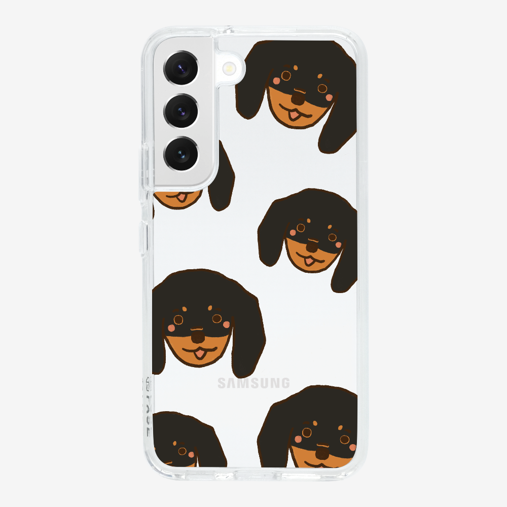 Black Dachshund Wonderland Phone Case