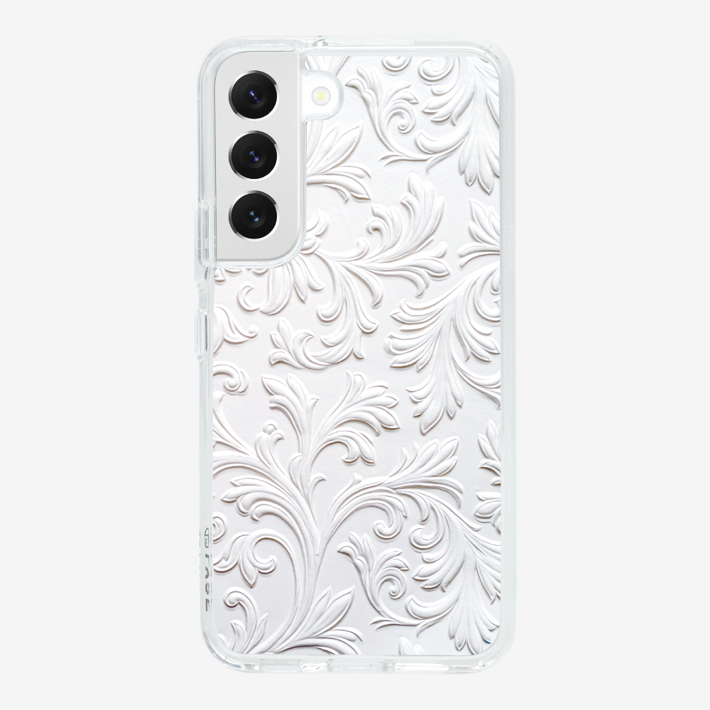 White Floral Pattern Phone Case