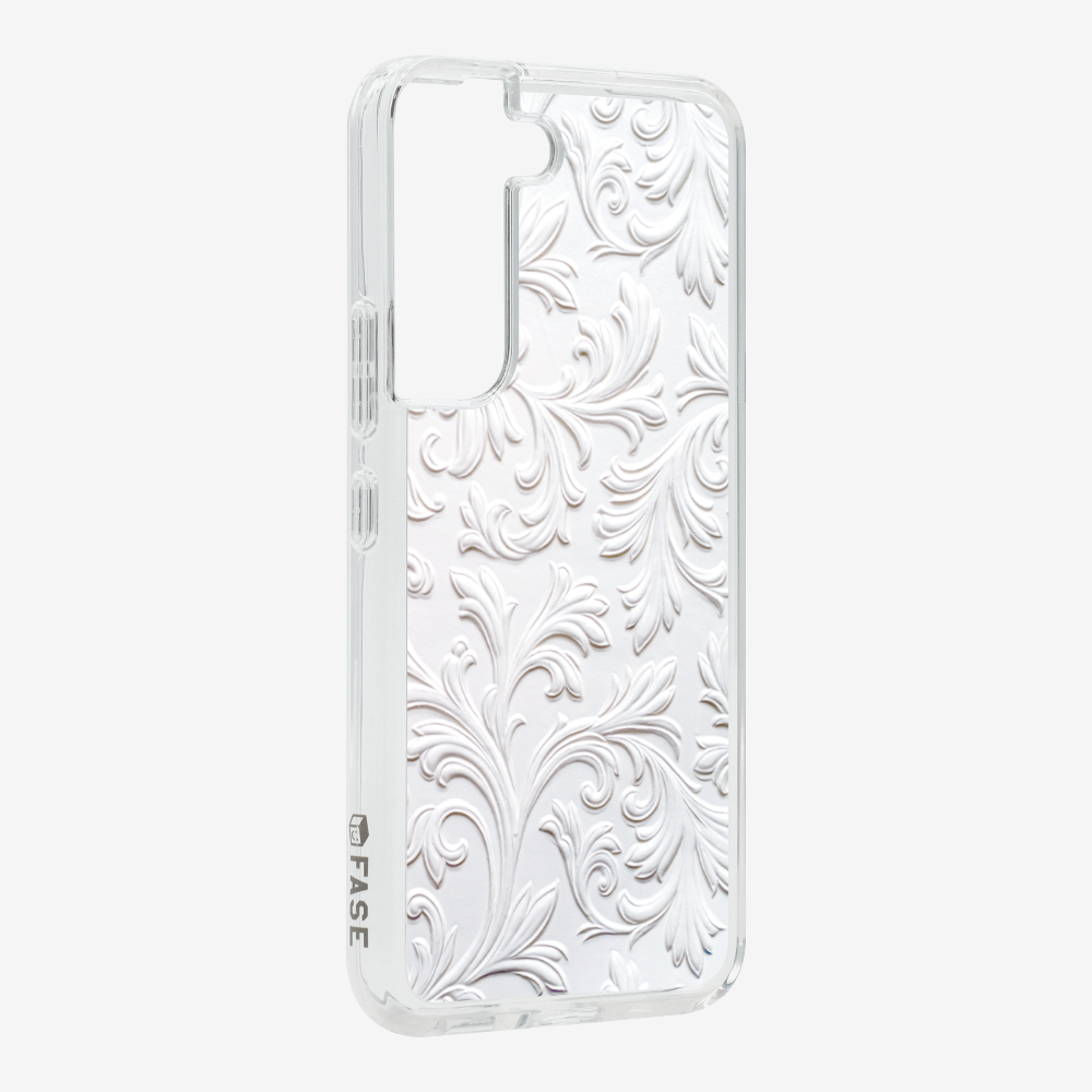 White Floral Pattern Phone Case