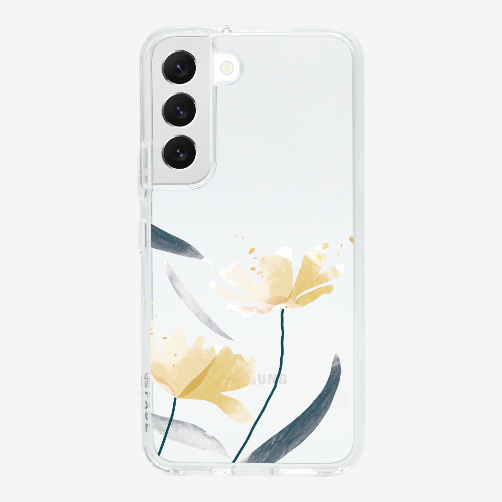 Golden Spring Floral (Transparent) Phone Case