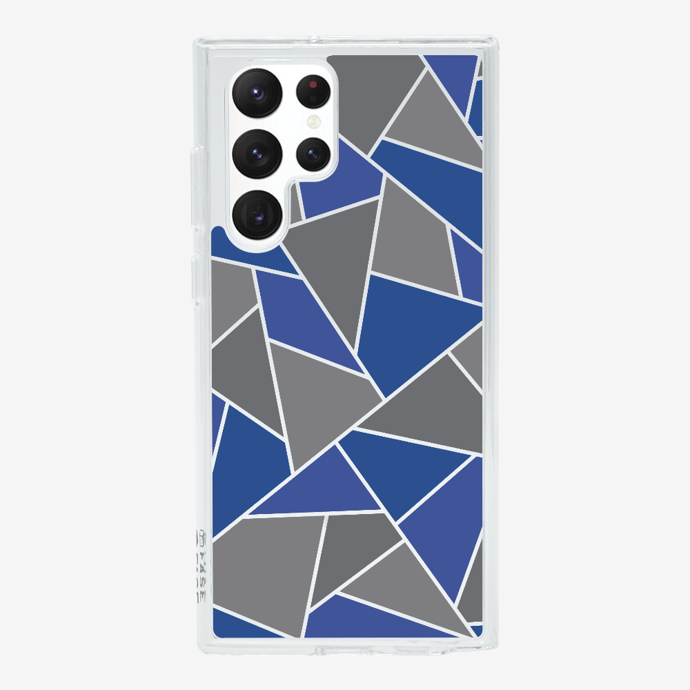 Blue & Grey Polygon Phone Case