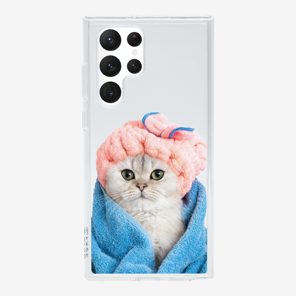 Cute White Kitten (Transparent) Phone Case