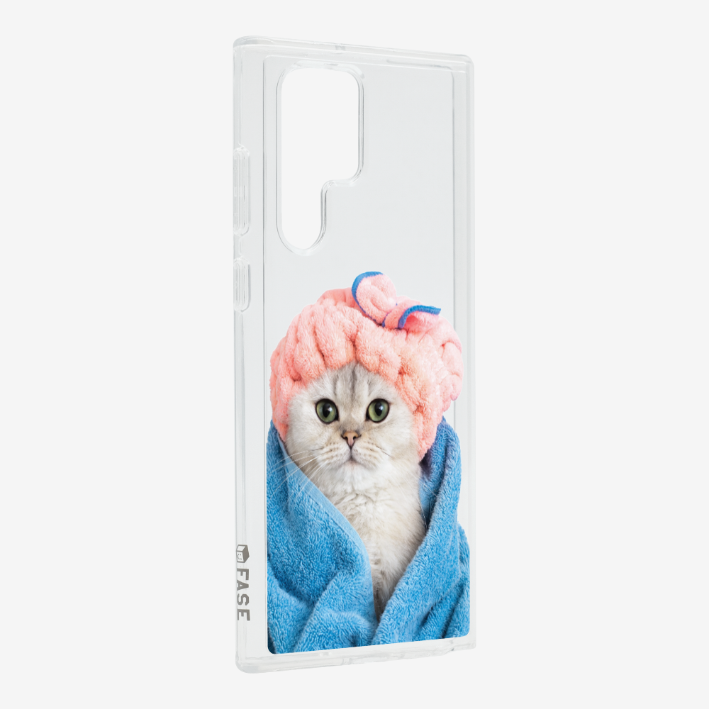 Cute White Kitten (Transparent) Phone Case