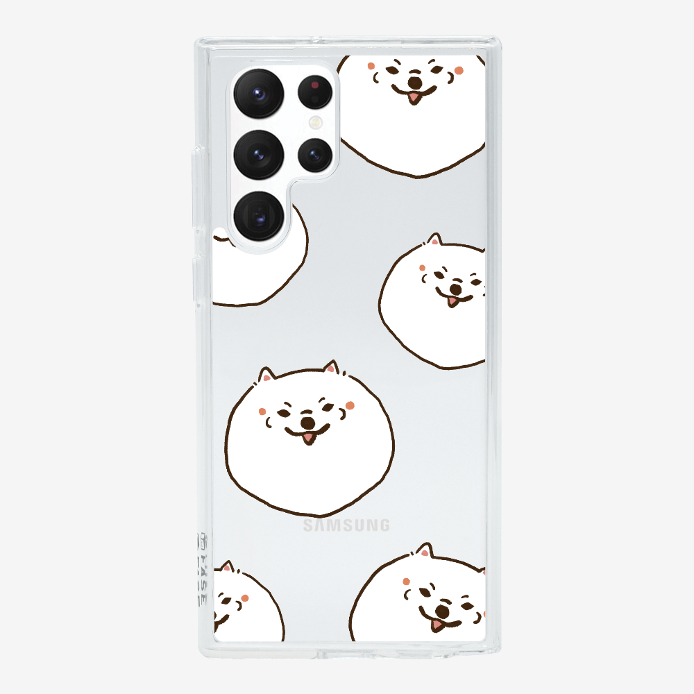 White Pomeranian Wonderland Phone Case