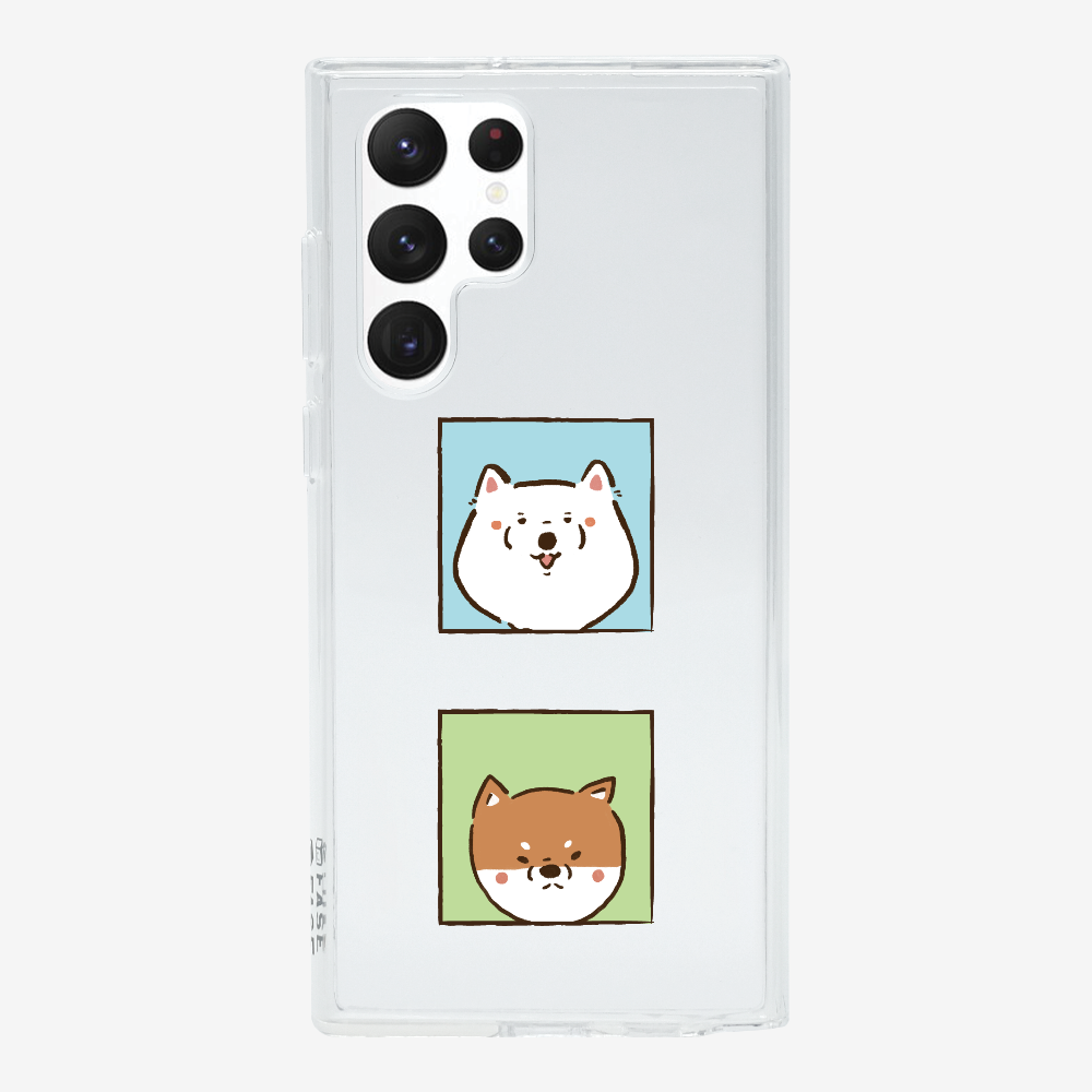 Samoyed and Shiba Inu Phone Case