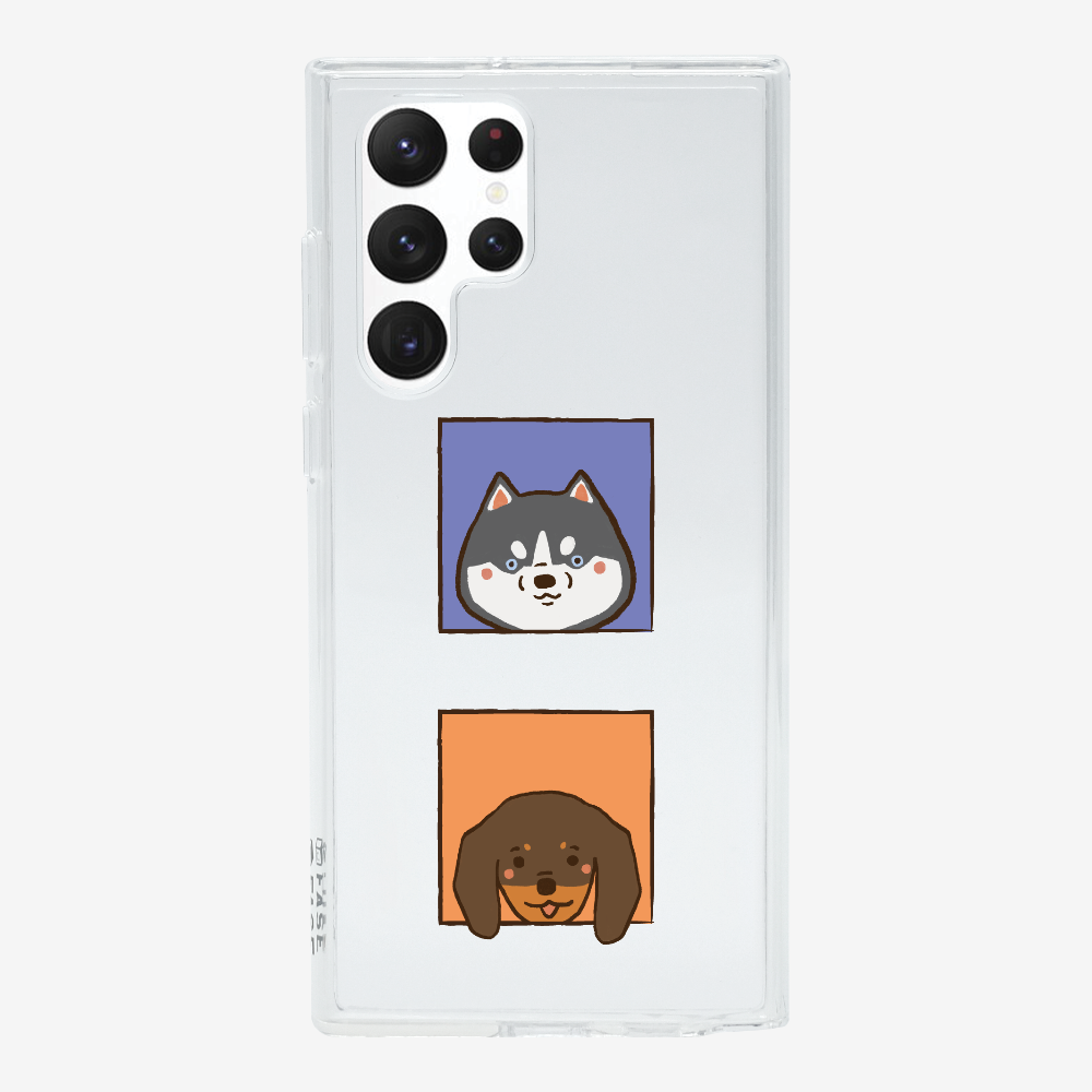 Dachshund and Husky Phone Case