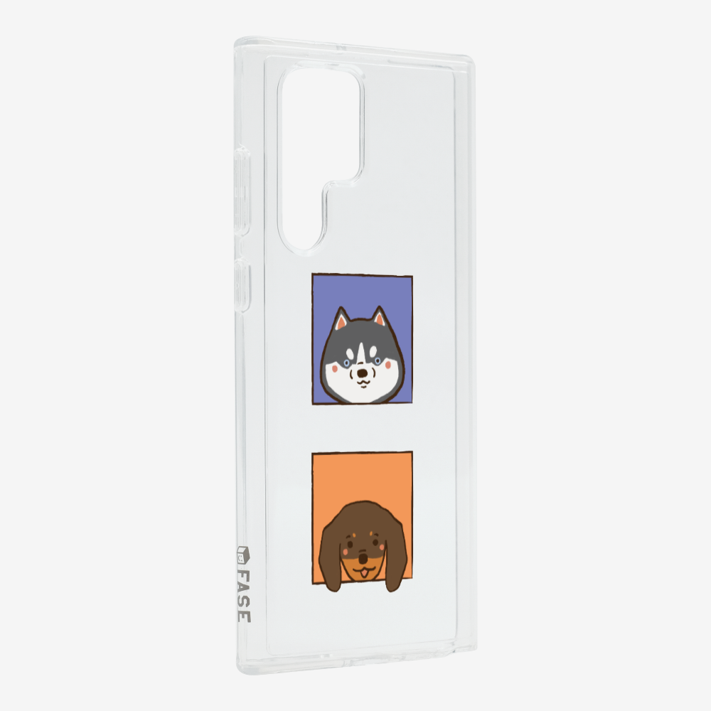 Dachshund and Husky Phone Case