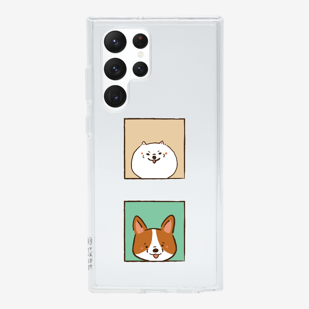 Pomeranian and Corgi Phone Case