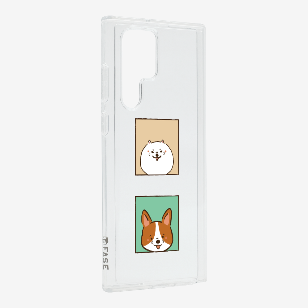 Pomeranian and Corgi Phone Case