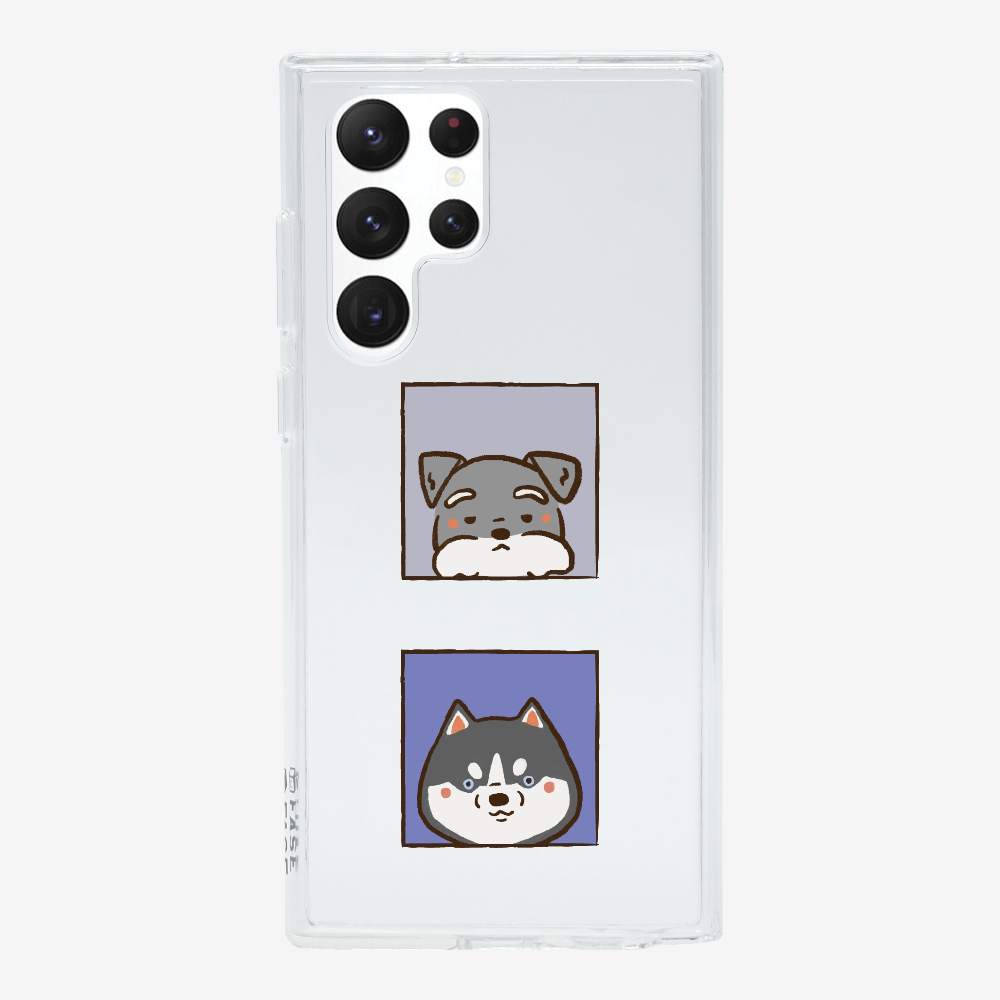 Schnauzer and Husky Phone Case