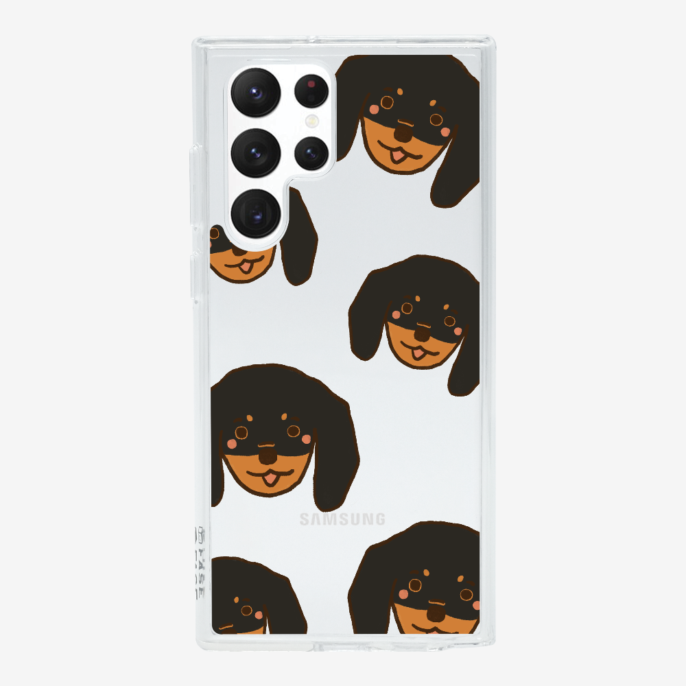 Black Dachshund Wonderland Phone Case