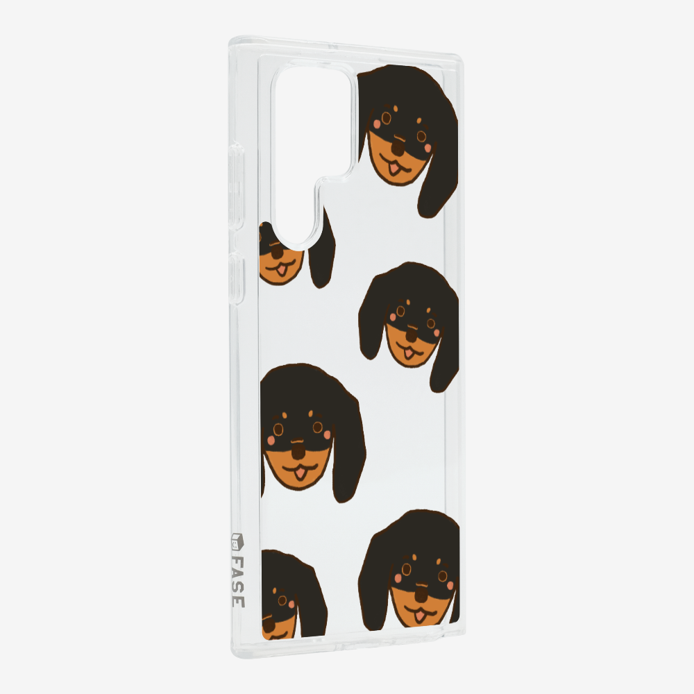 Black Dachshund Wonderland Phone Case