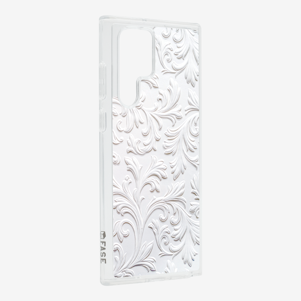 White Floral Pattern Phone Case