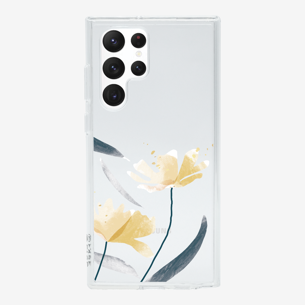 Golden Spring Floral (Transparent) Phone Case