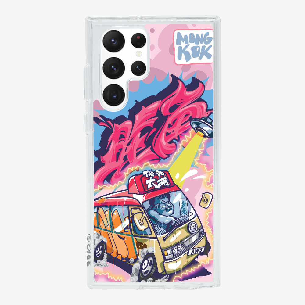 Red Minibus in Mong Kok Phone Case