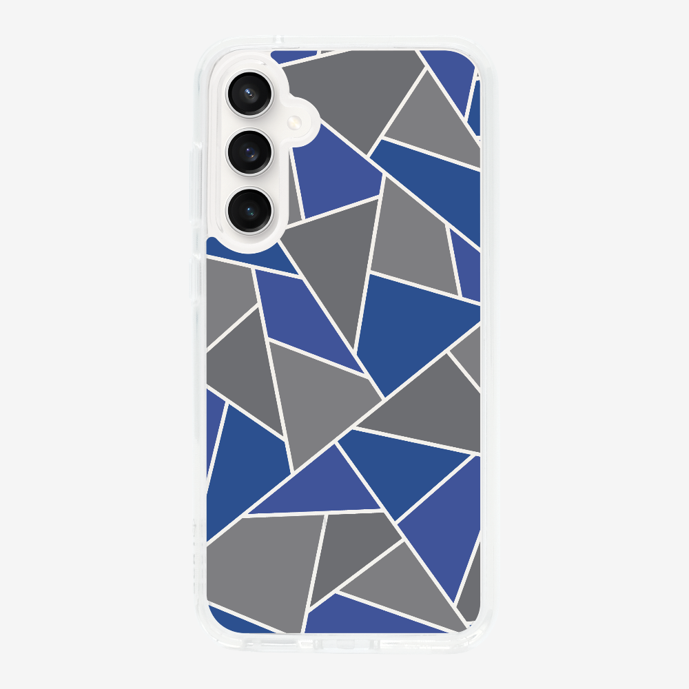 Blue & Grey Polygon Phone Case