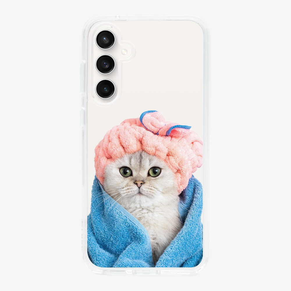 Cute White Kitten (Transparent) Phone Case