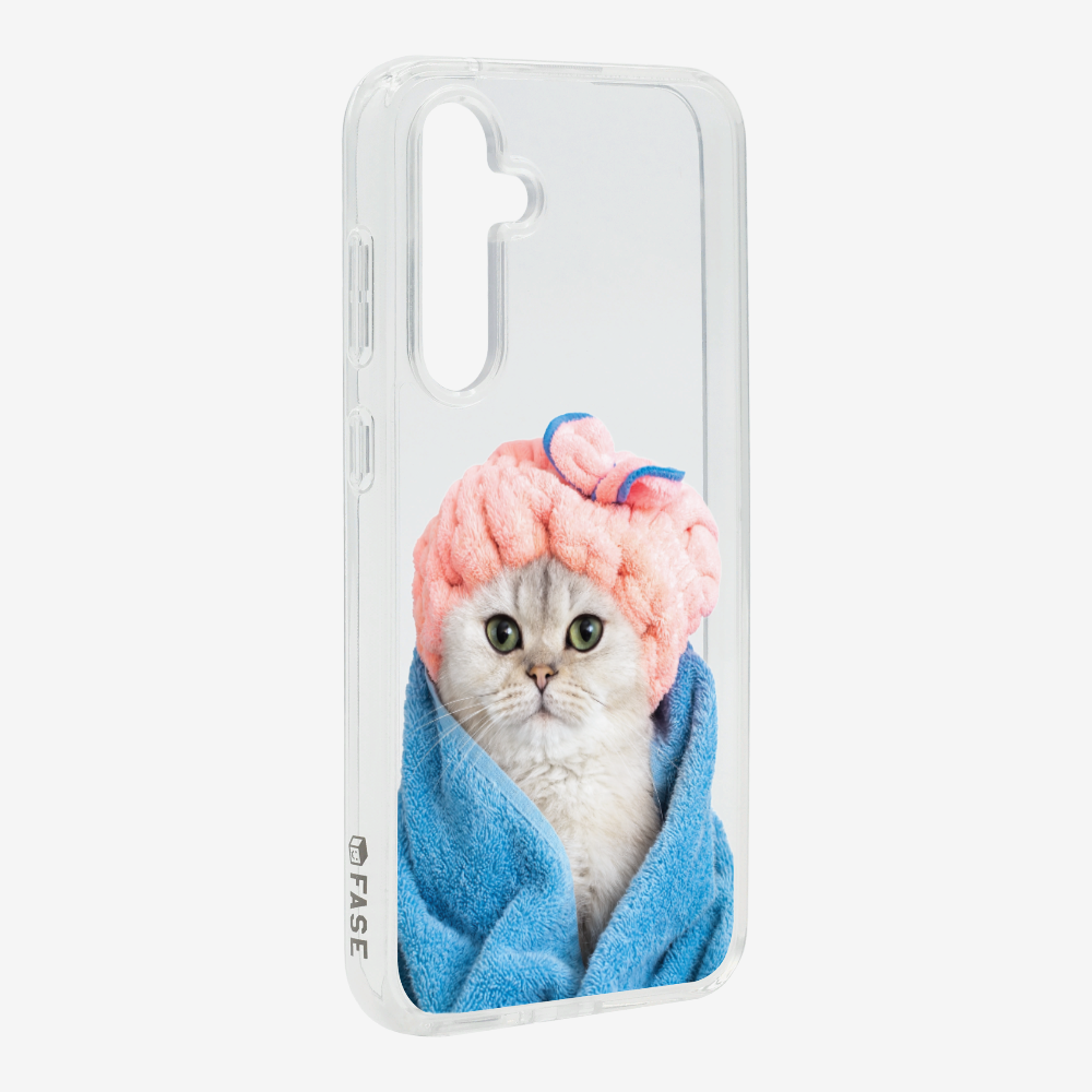 Cute White Kitten (Transparent) Phone Case