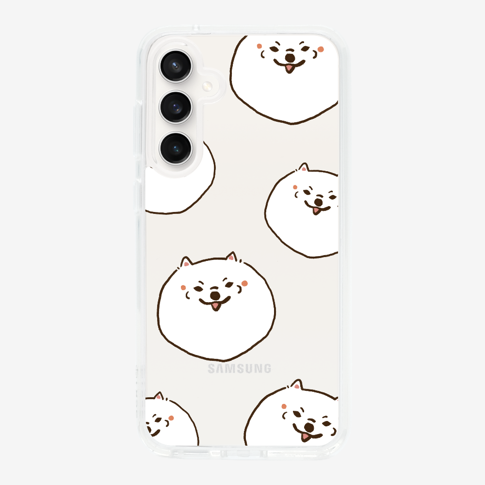 White Pomeranian Wonderland Phone Case