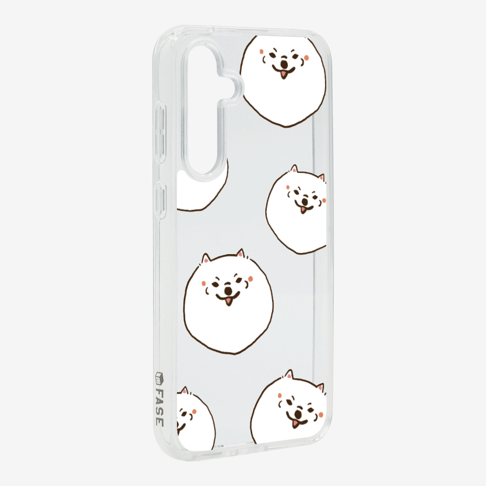 White Pomeranian Wonderland Phone Case