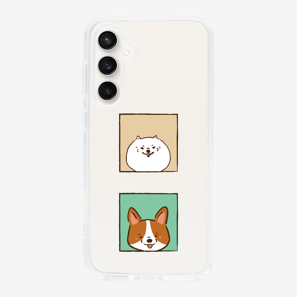 Pomeranian and Corgi Phone Case