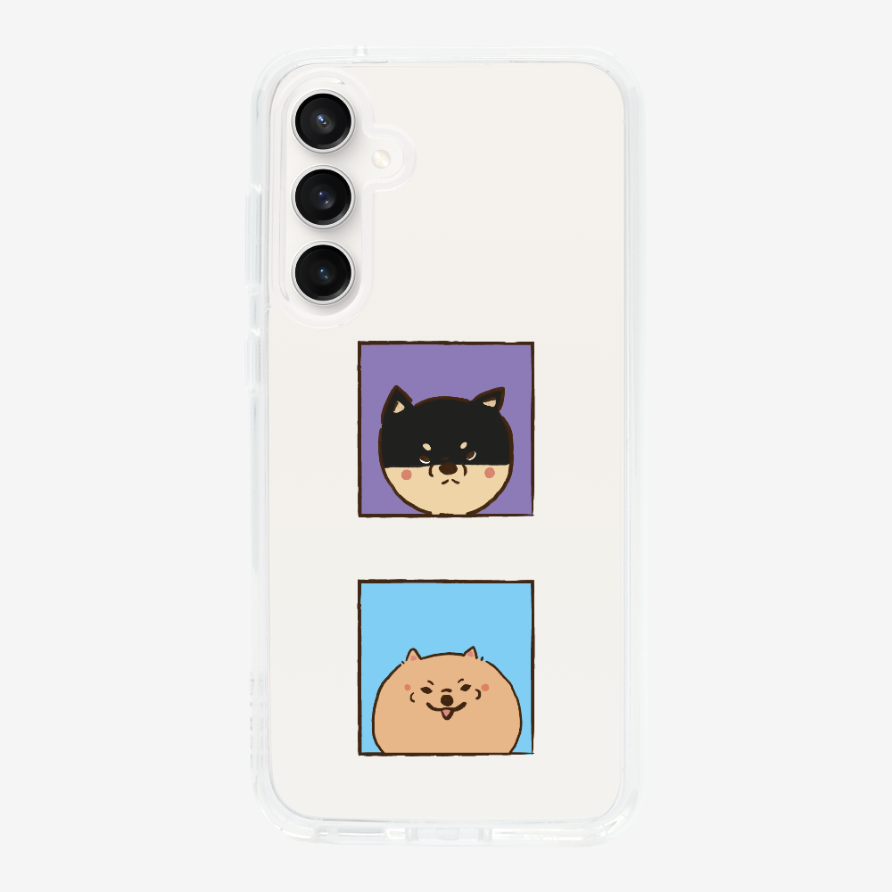 Shiba Inu and Pomeranian Phone Case