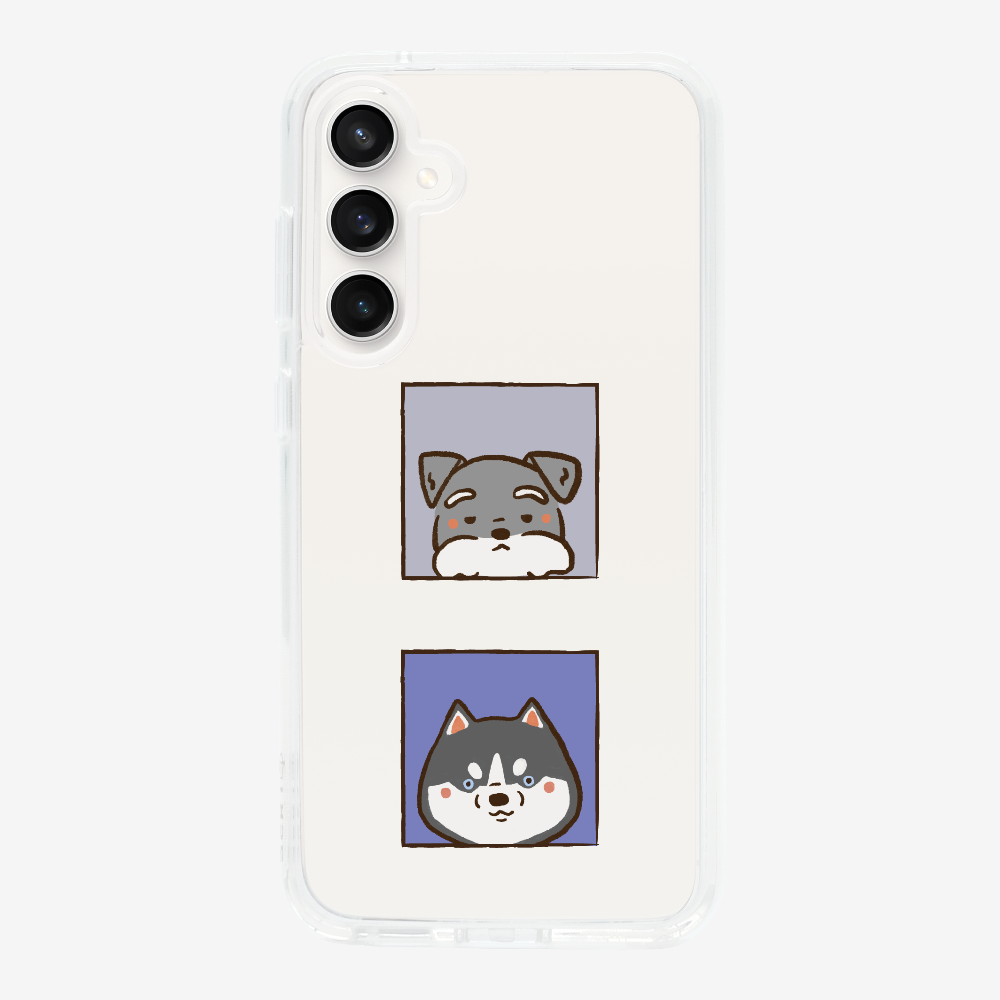 Schnauzer and Husky Phone Case