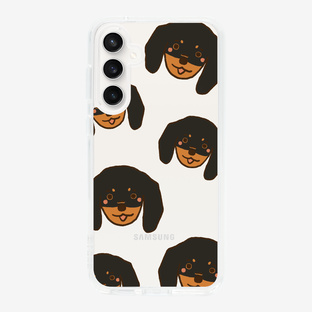 Black Dachshund Wonderland Phone Case