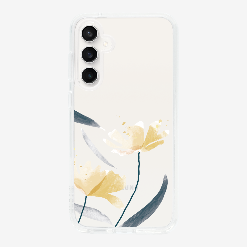 Golden Spring Floral (Transparent) Phone Case