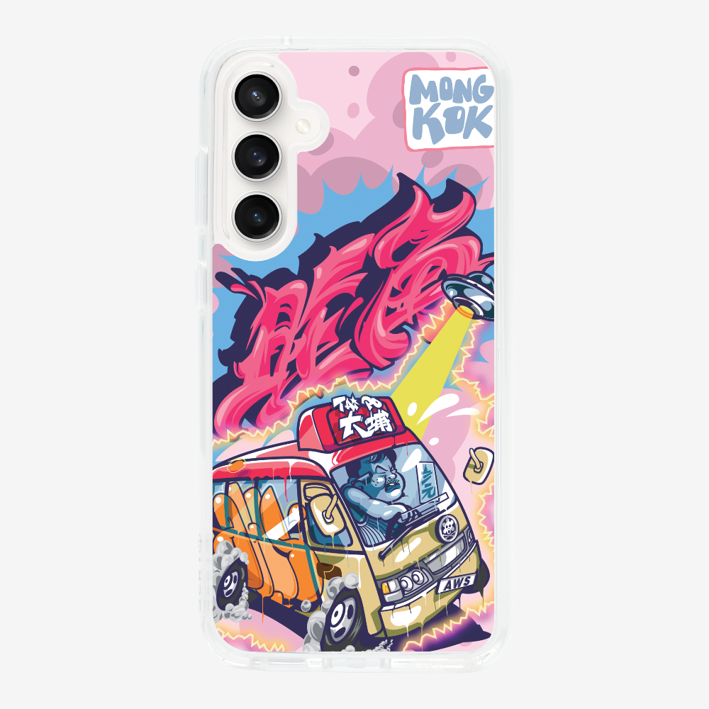 Red Minibus in Mong Kok Phone Case