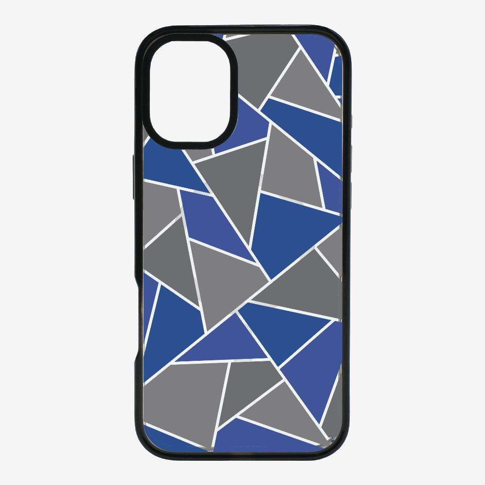 Blue & Grey Polygon Phone Case