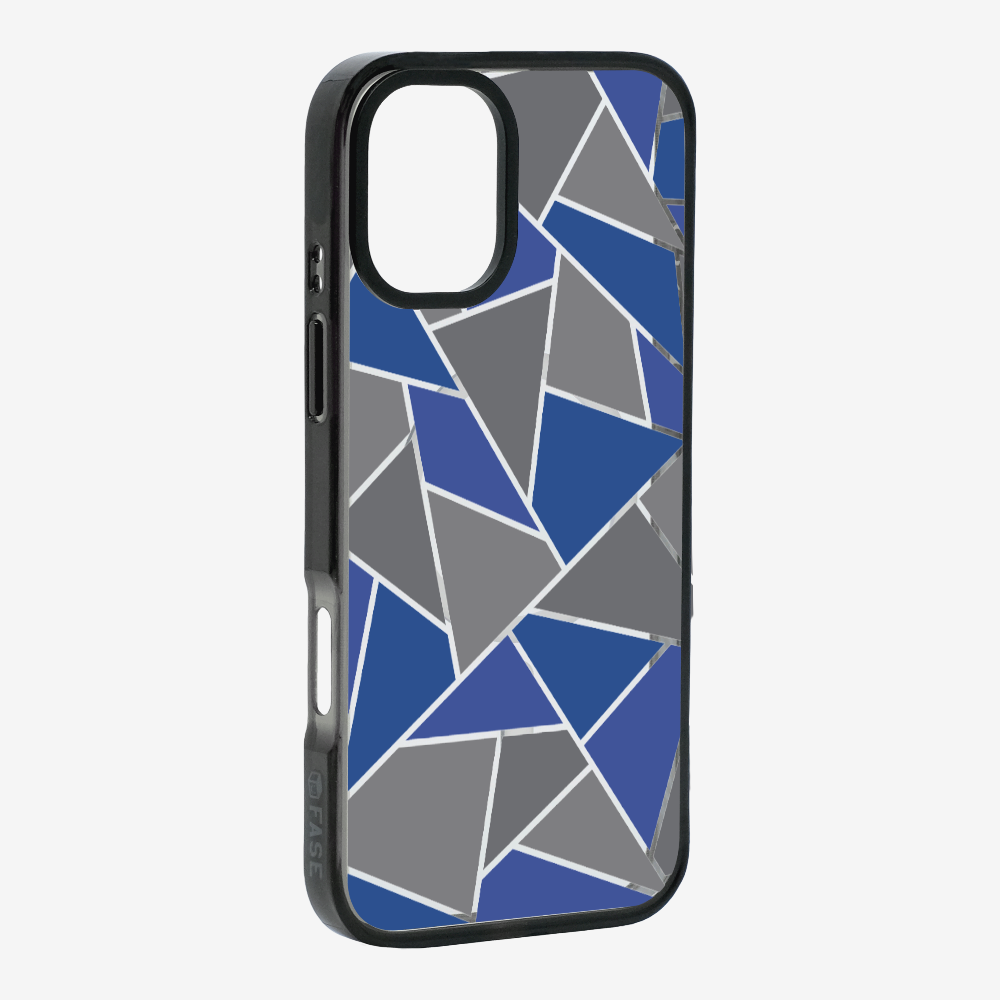 Blue & Grey Polygon Phone Case