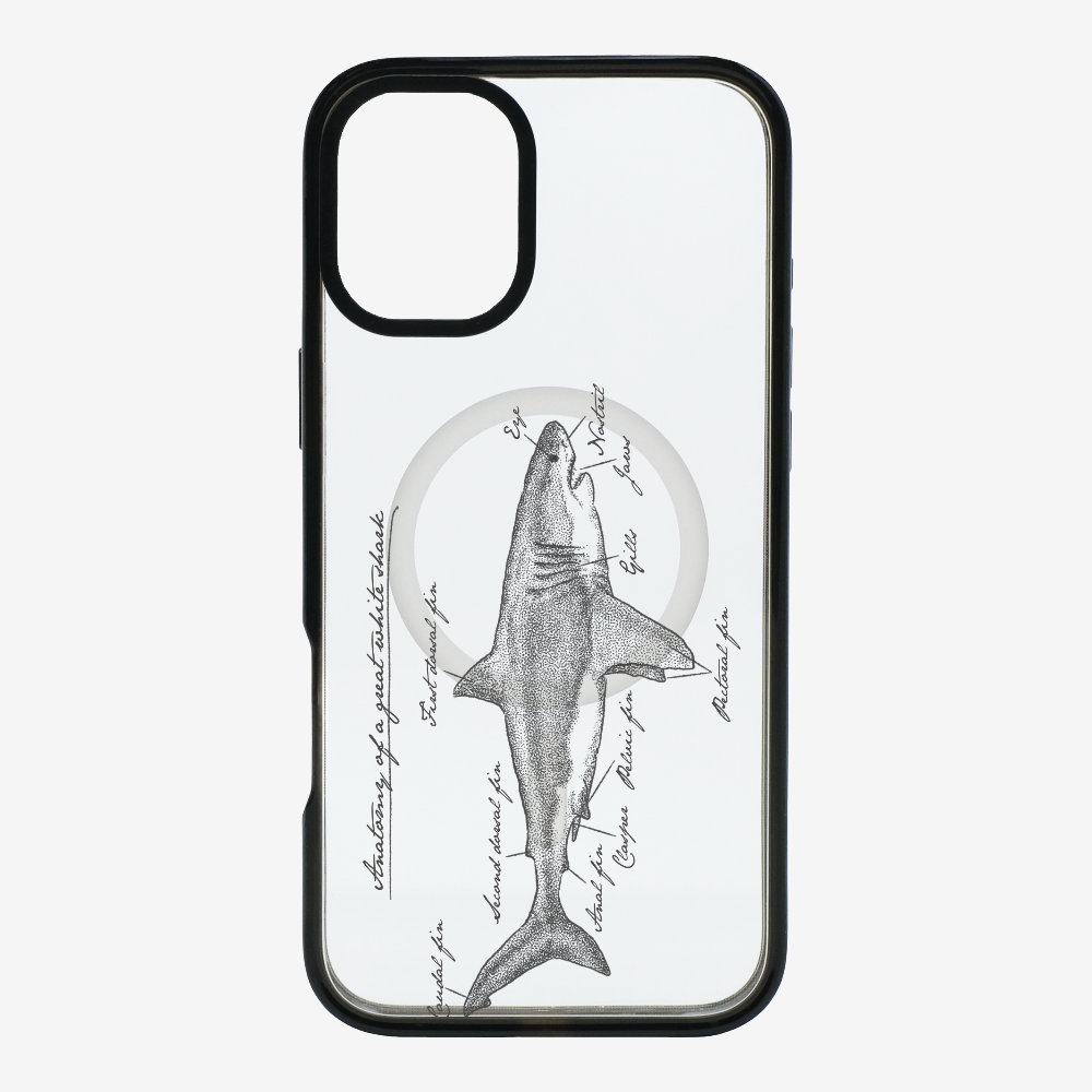 Anatomy of a Great White Shark Phone Case