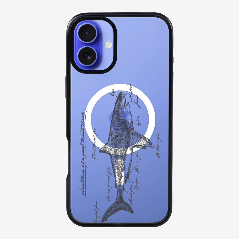 Anatomy of a Great White Shark Phone Case