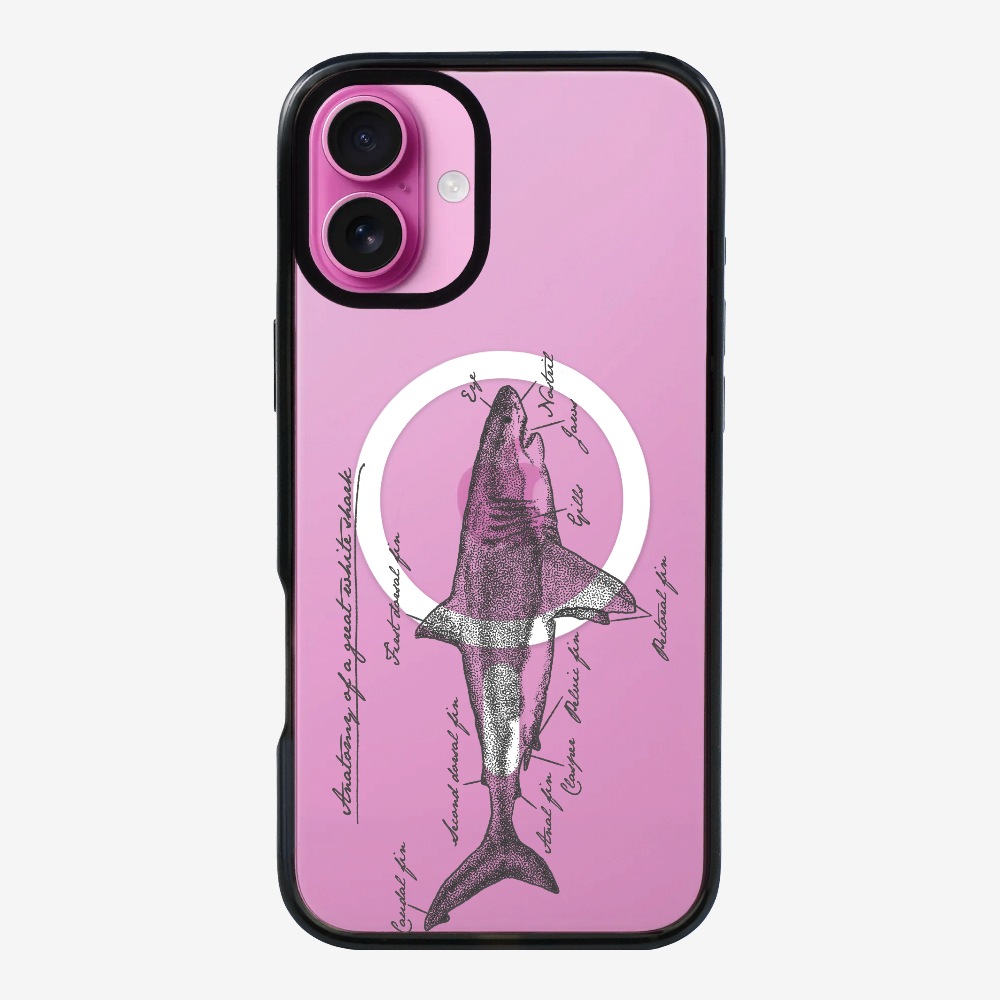 Anatomy of a Great White Shark Phone Case