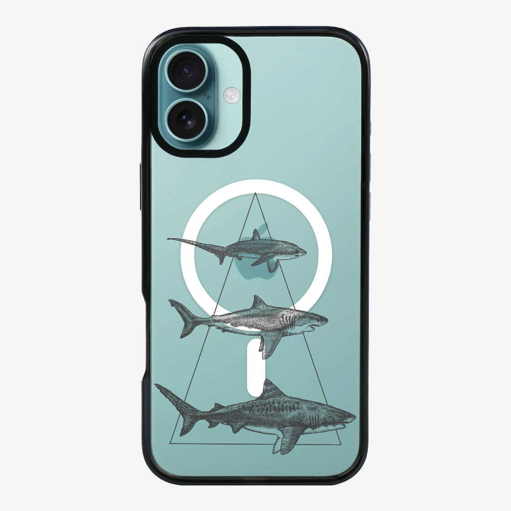 Illustration of Sharks Phone Case