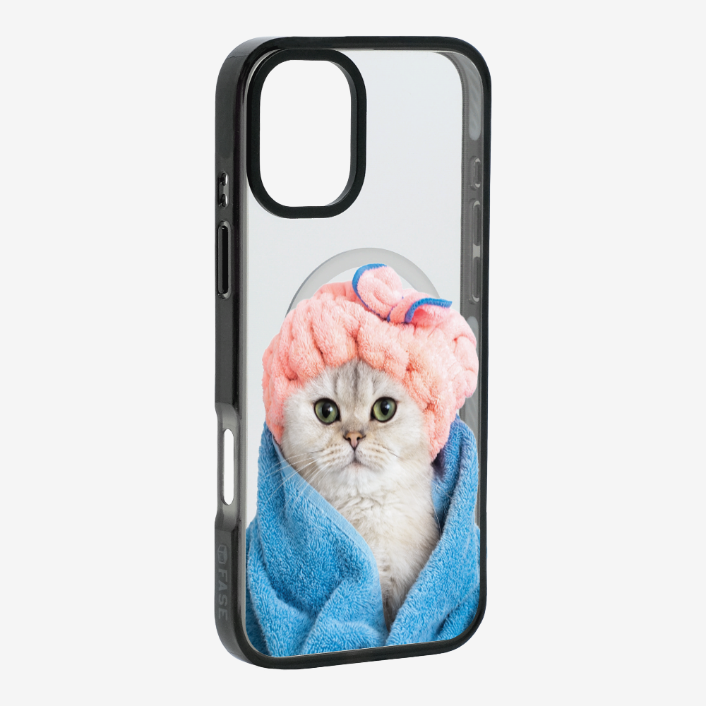 Cute White Kitten (Transparent) Phone Case