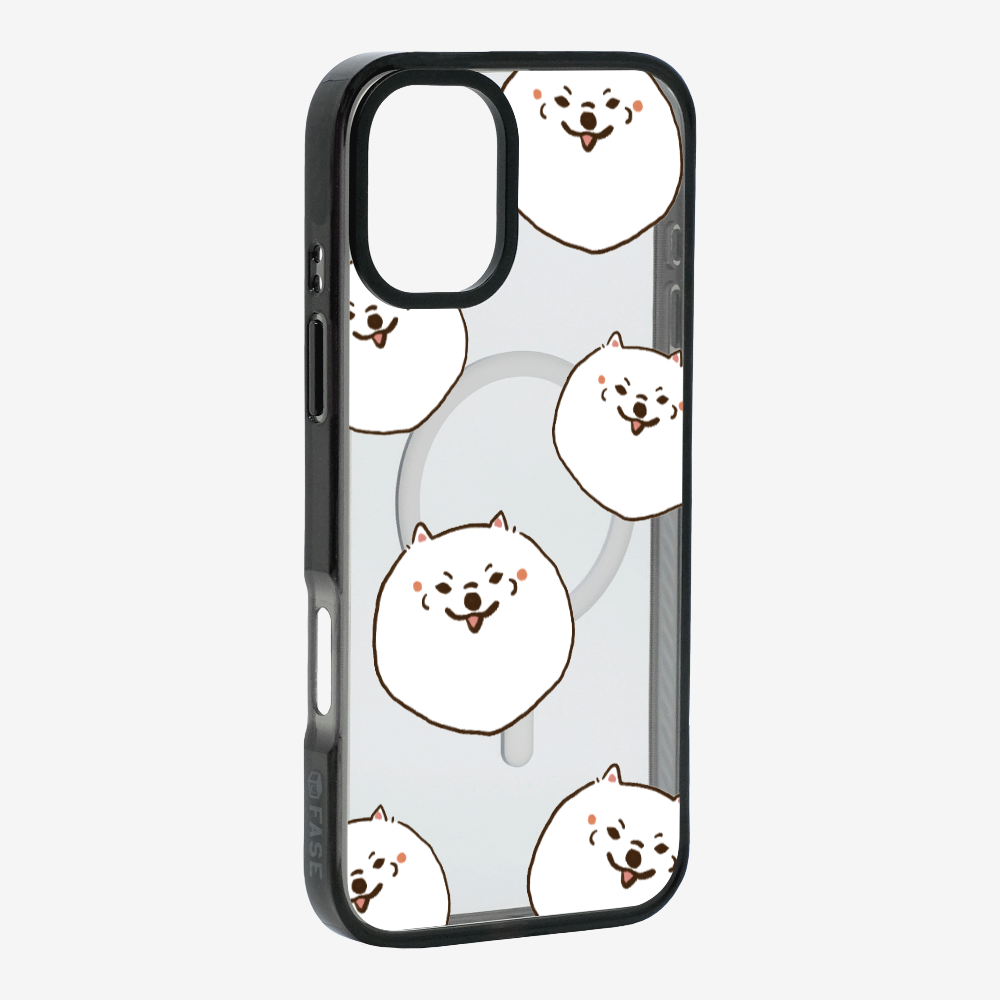 White Pomeranian Wonderland Phone Case