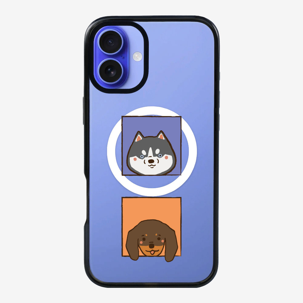 Dachshund and Husky Phone Case