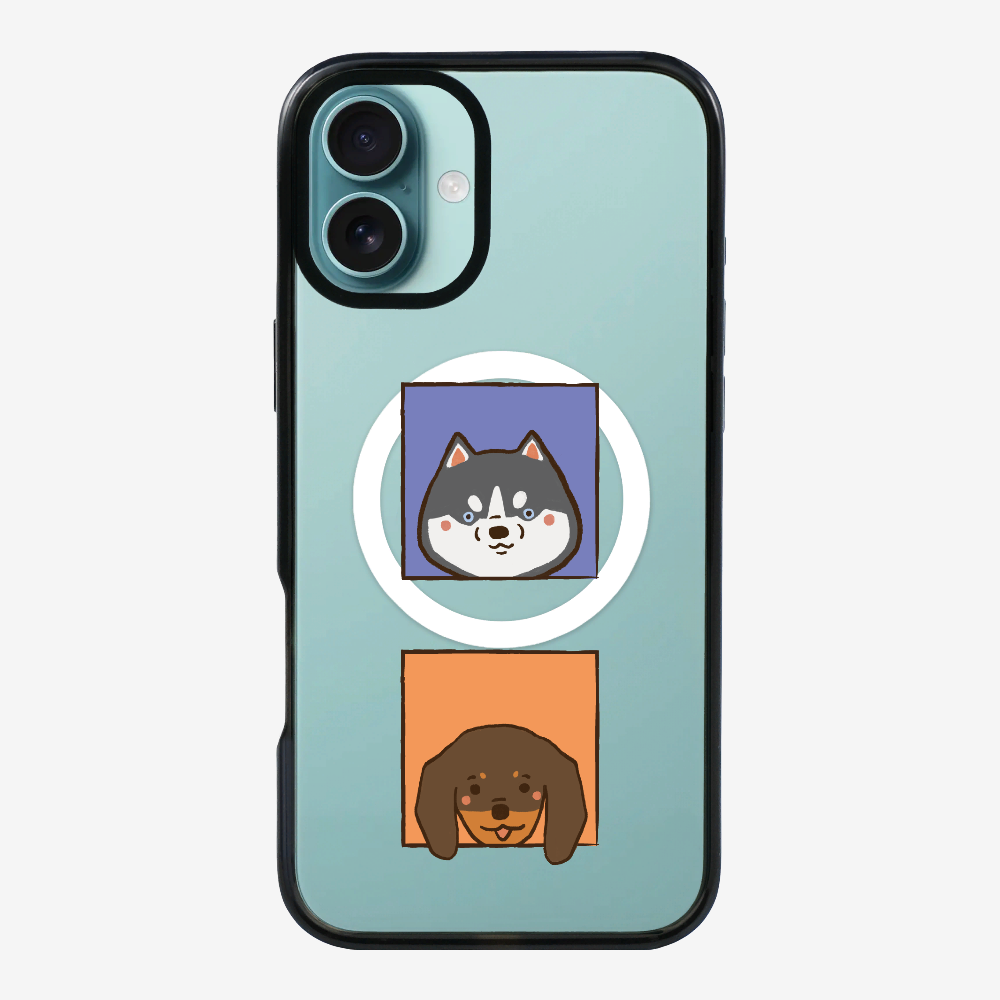 Dachshund and Husky Phone Case