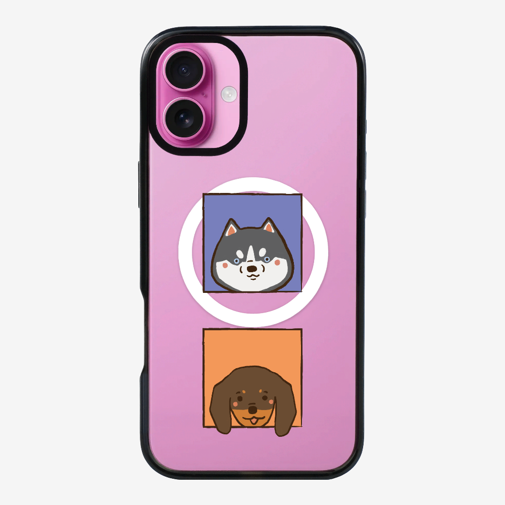 Dachshund and Husky Phone Case