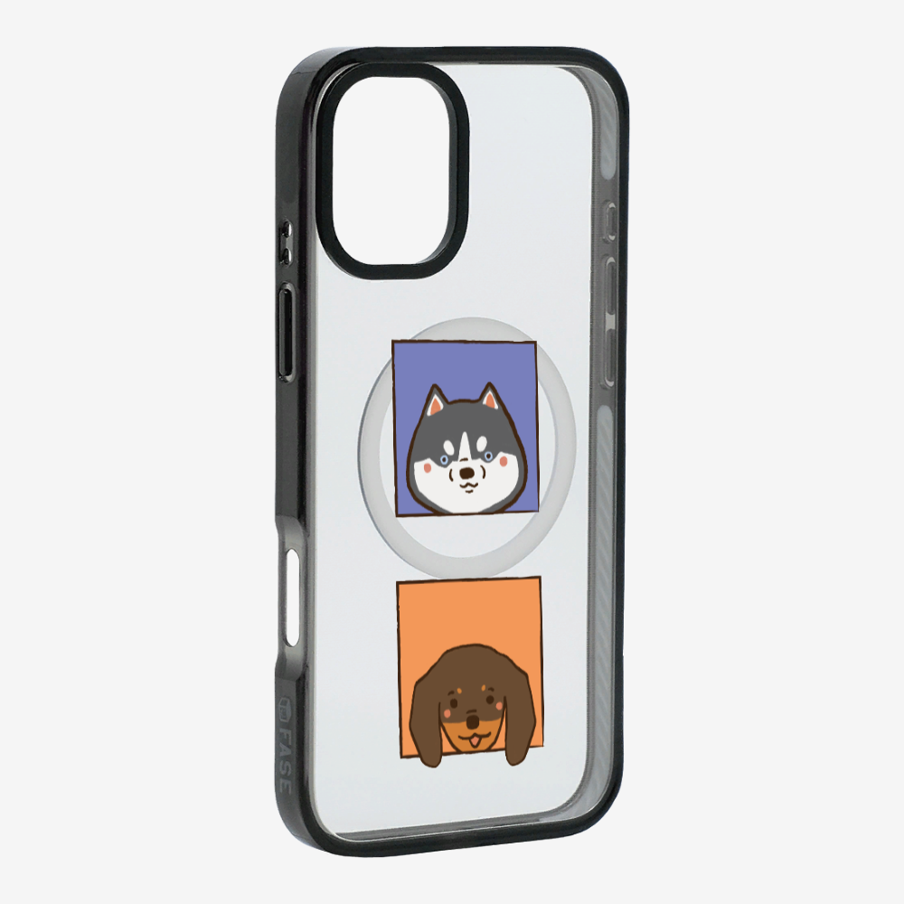 Dachshund and Husky Phone Case