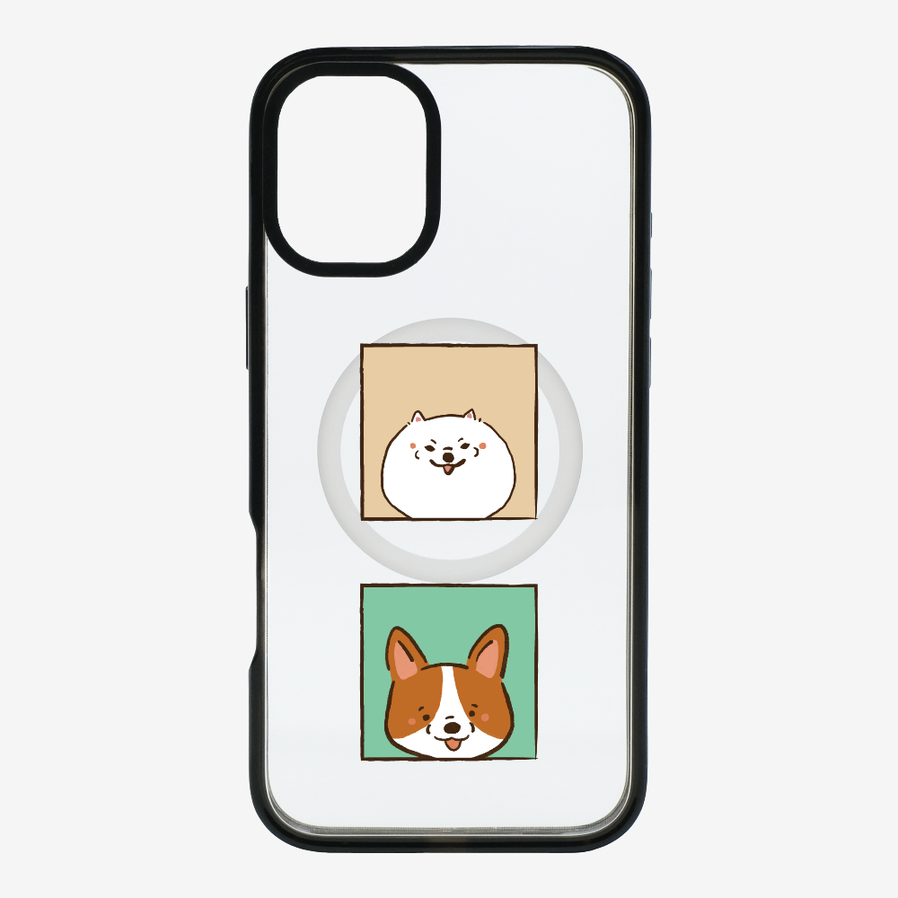 Pomeranian and Corgi Phone Case