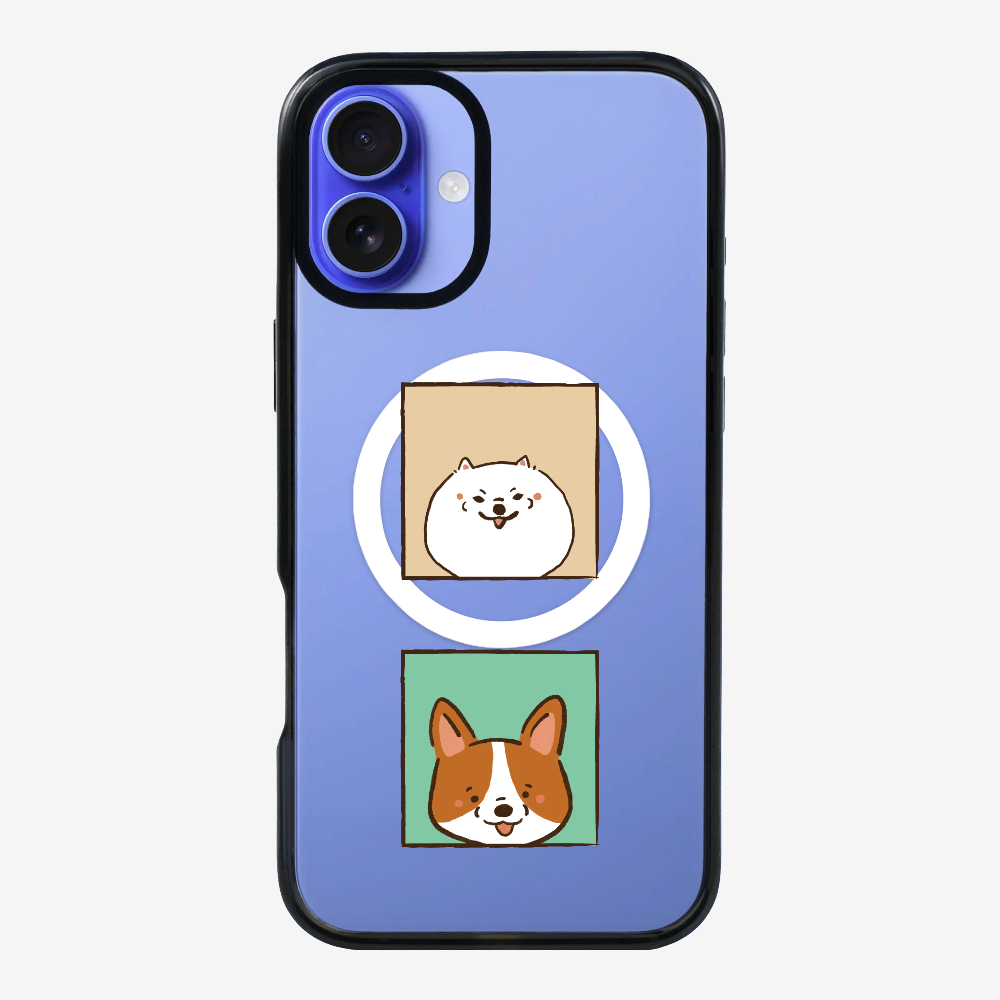 Pomeranian and Corgi Phone Case