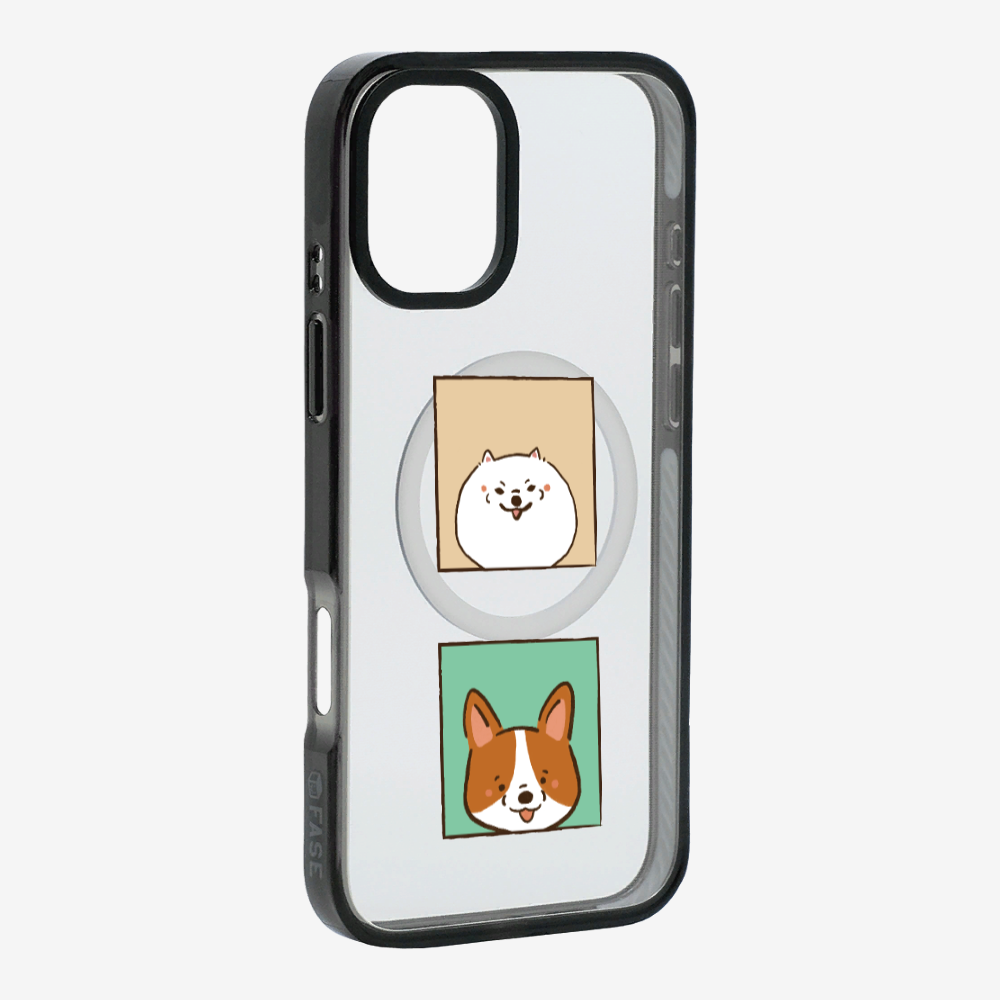 Pomeranian and Corgi Phone Case