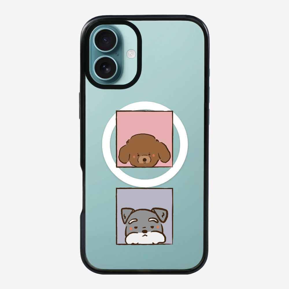 Poodle and Schnauzer Phone Case